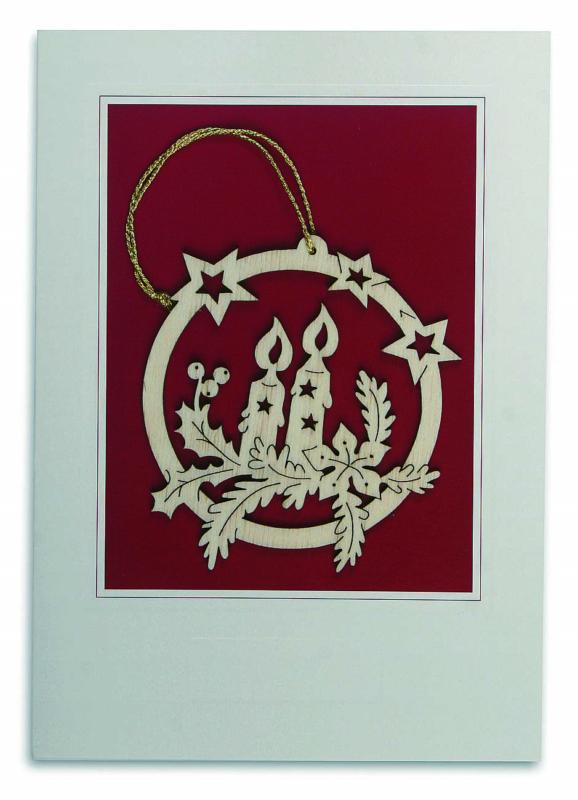 Carte de Vœux avec Motif de Deux Bougies