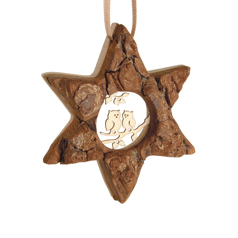 Holz Rindenanhänger Stern