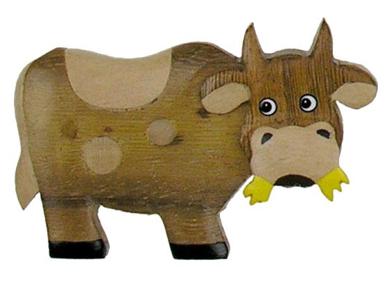 Vache, aimants en bois Dolfi
