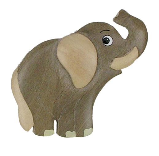 Eléphant en bois - Aimants Dolfi