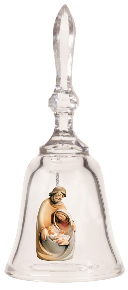 Cloche en cristal de Noël avec une crèche