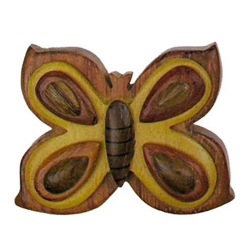 Aimant papillon en bois