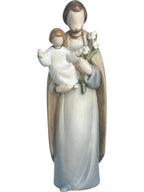 Saint Joseph avec l'enfant Jésus et le lys en bois