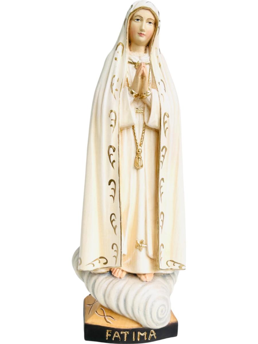 Notre Dame de Fatima pèlerin statue en bois
