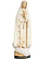 Notre Dame de Fatima pèlerin statue en bois