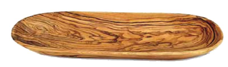Long bol en bois d'olivier