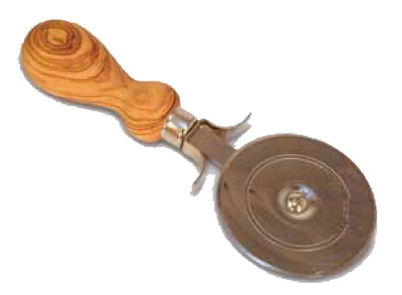 Coupe-pizza en bois d'olivier