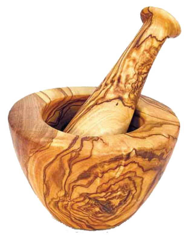 Mortier en bois d'olivier