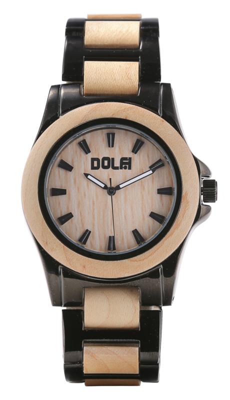 Montre-bracelet en bois et acier, Michele