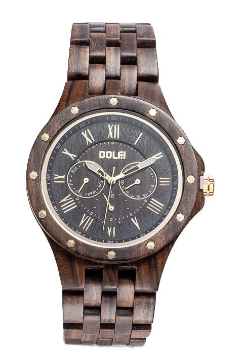 Montre-bracelet en bois pour hommes, Boston