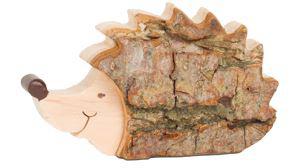 Porc-épic en bois avec écorce