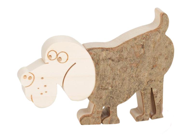 Chien en bois 4,5 cm