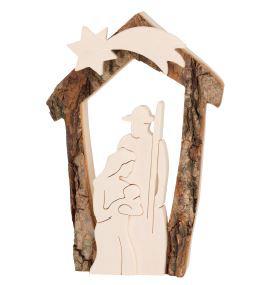 Crèche en bois 12.5 cm