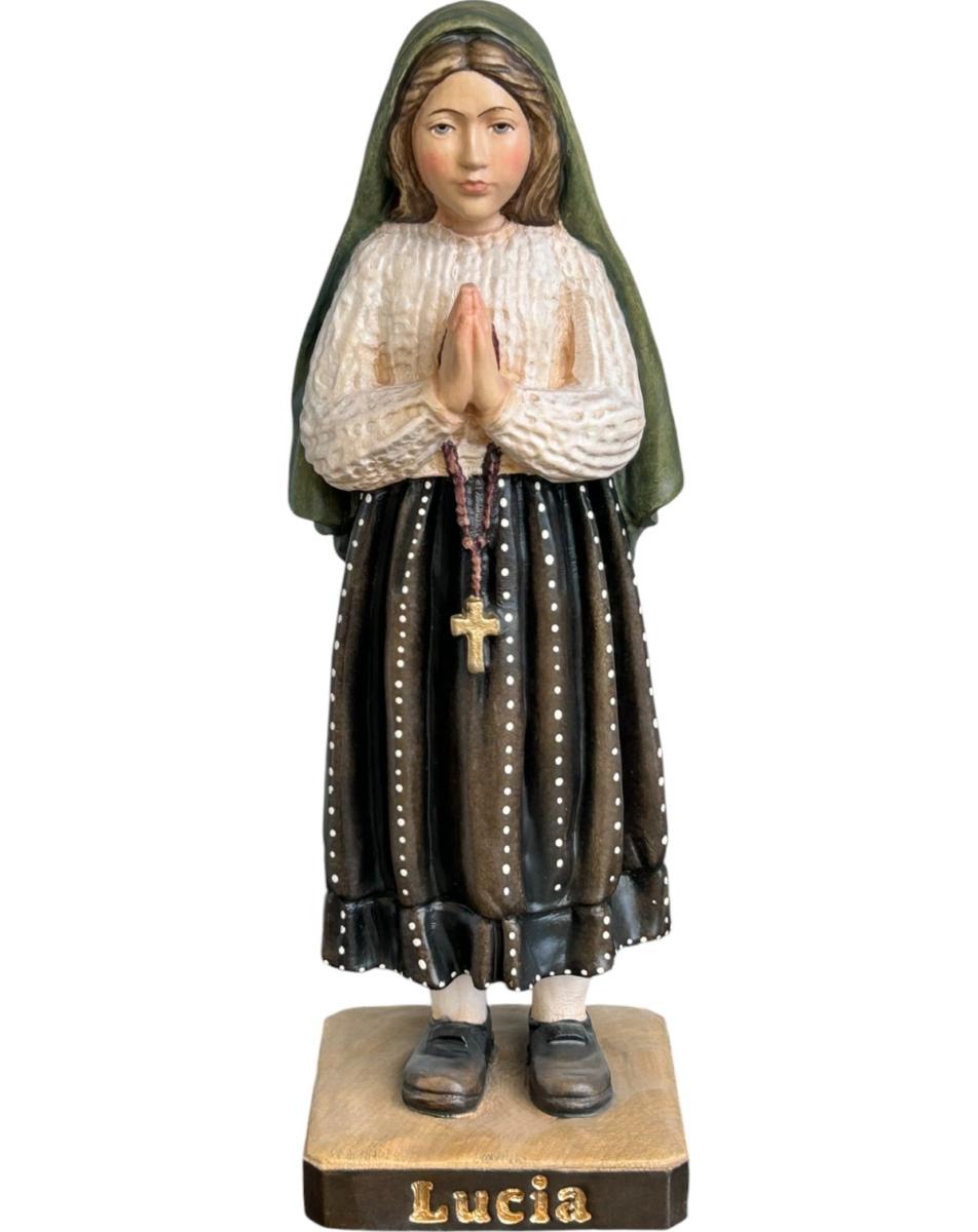 Schäferin und Hirtin Lucia aus Fatima aus Holz - mit Ölfarben lasiert