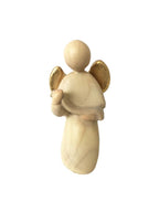 Engel Holz Krippenfigur - mit Ölfarben lasiert