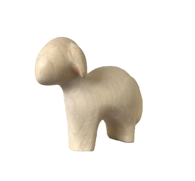 Mouton debout crèche en bois
