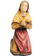 Heilige Bernadette aus Ahornholz - mit Ölfarben lasiert