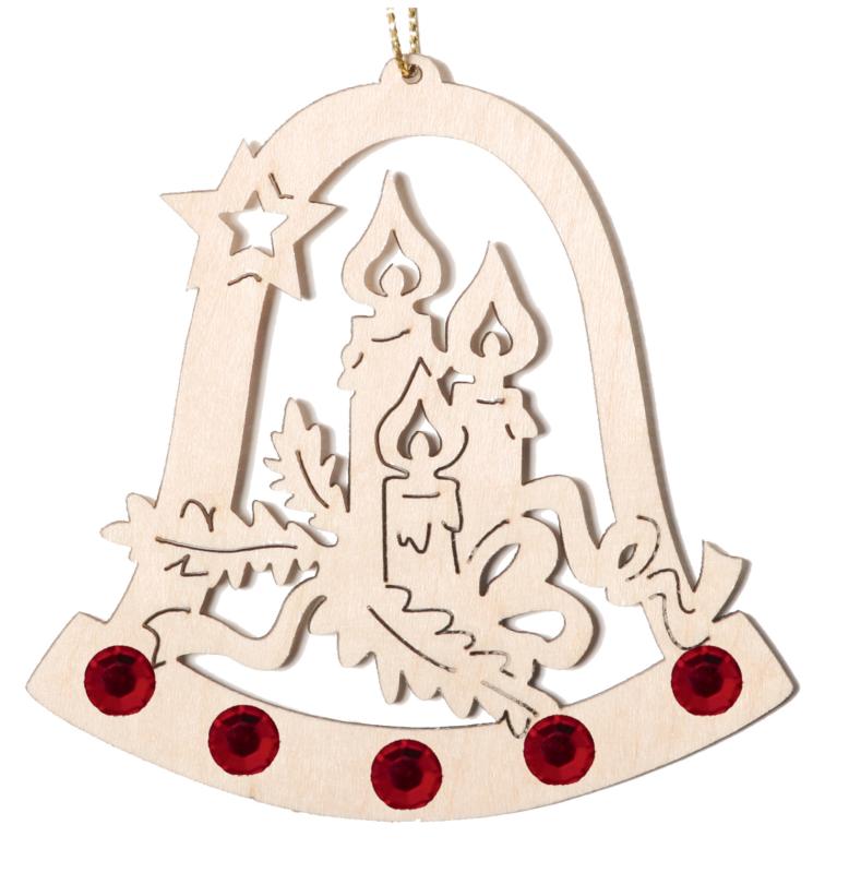 Cloche avec bougies et cristaux Swarovski