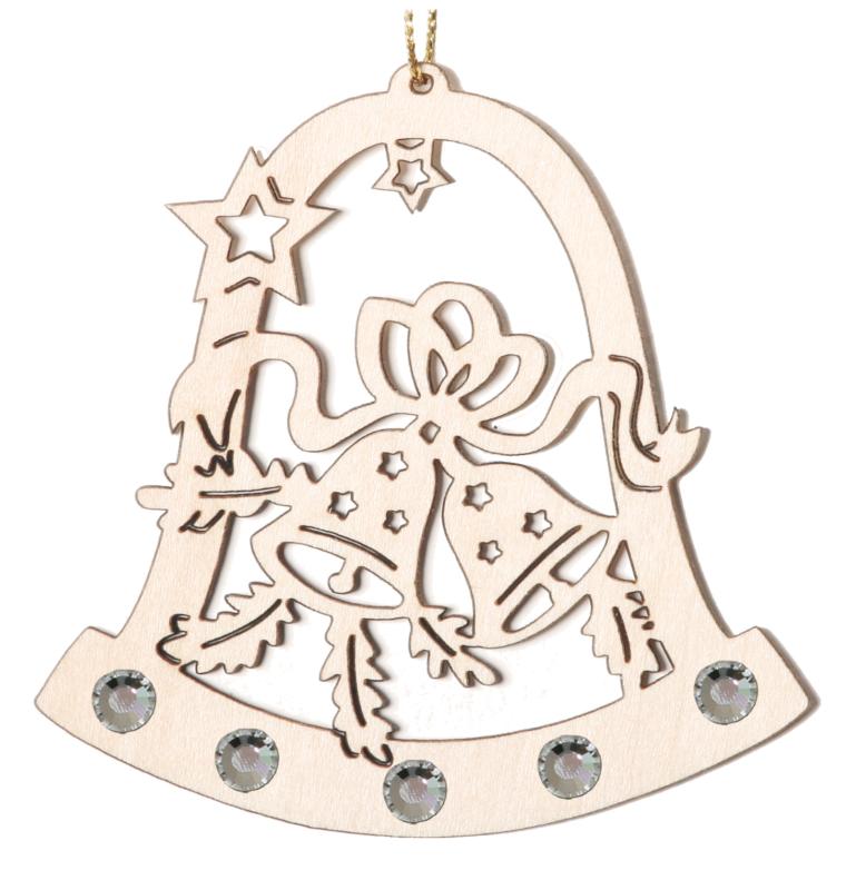 Glocke mit Glöckchen und Kristallen