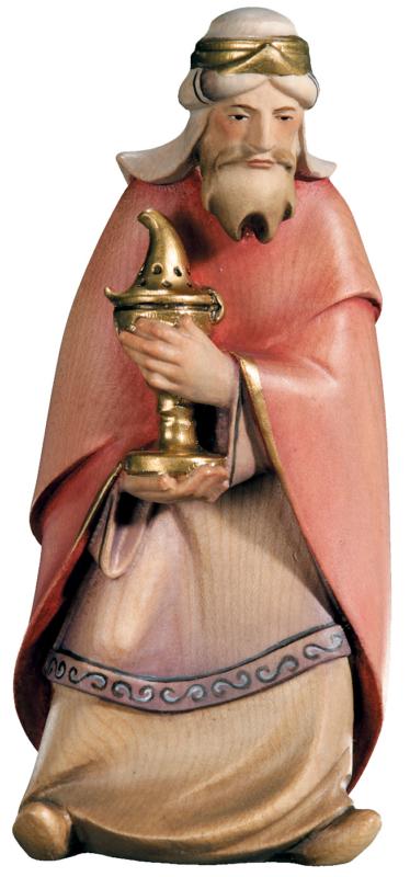 Personnage de crèche Melchior Melchior le magicien en bois