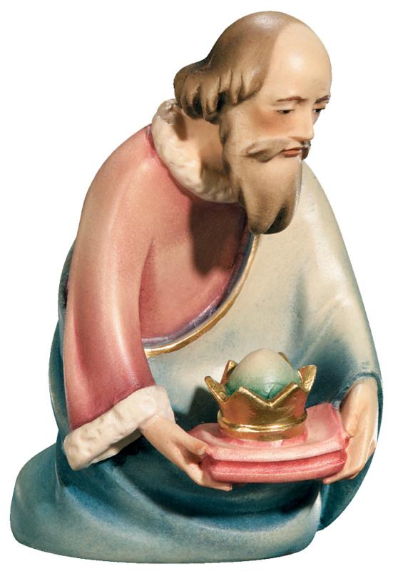 Figurine de crèche Roi mage Balthasar en bois