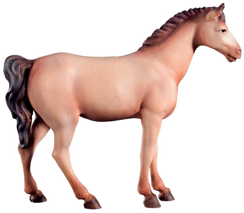 Cheval de crèche en bois blanc