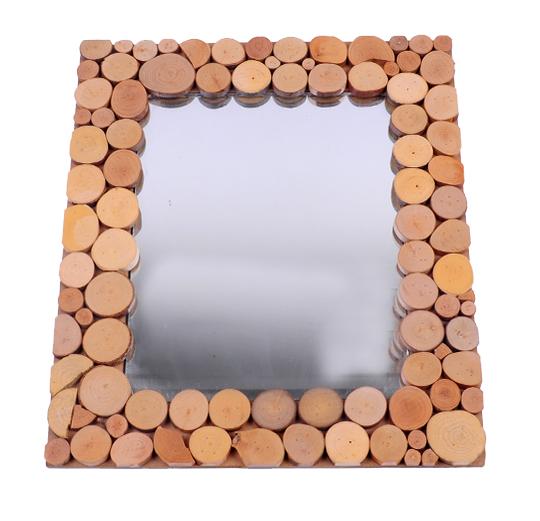 Holz Spiegel 38 x 33 cm