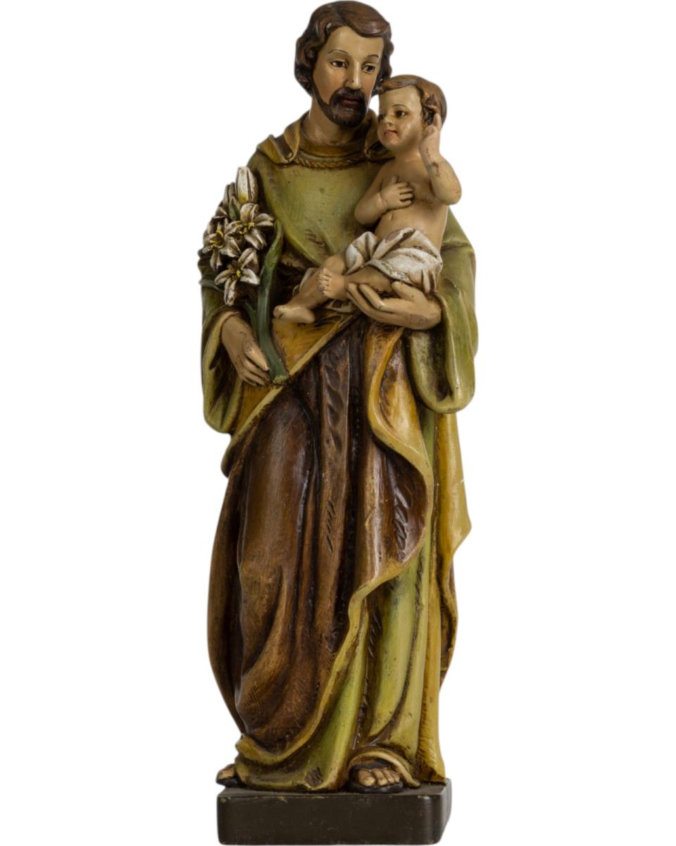 Saint Joseph avec l'enfant Jésus en pâte à papier
