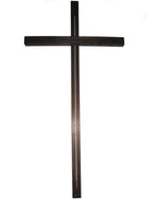 Kreuz mit Balken in modern - Dunkelbraun gebeizt