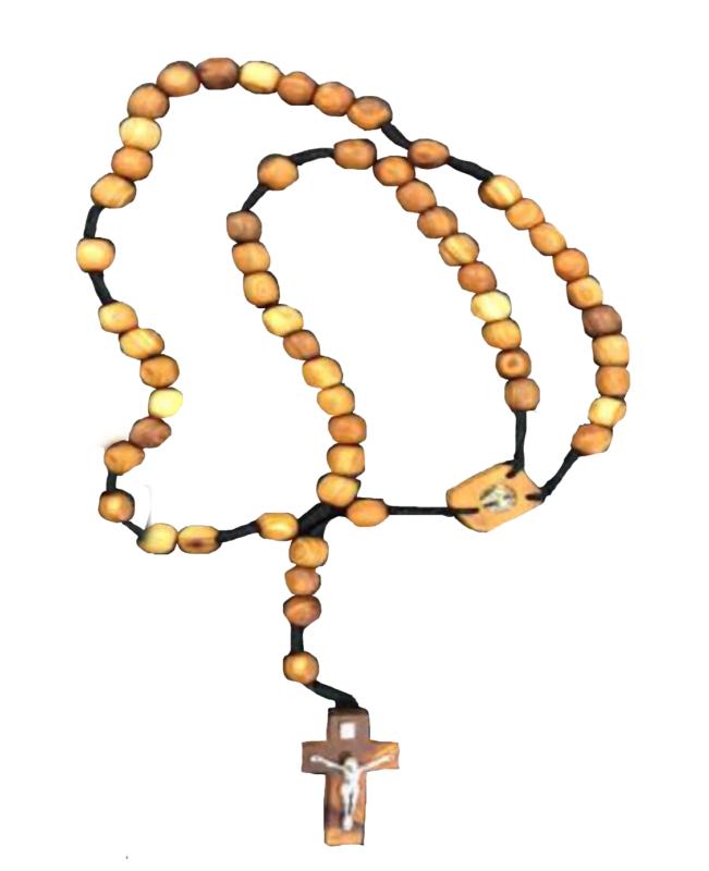Christlicher Rosenkranz in Olivenholz