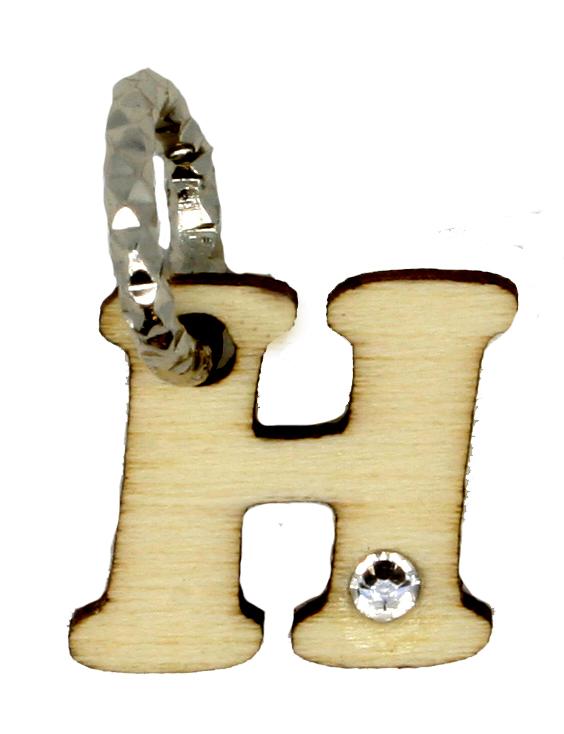Charm en bois avec la lettre H 6 pièces