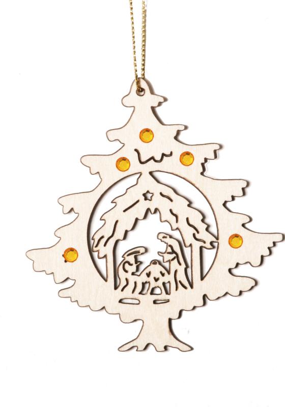 Arbre avec Sainte Famille avec Swarovski