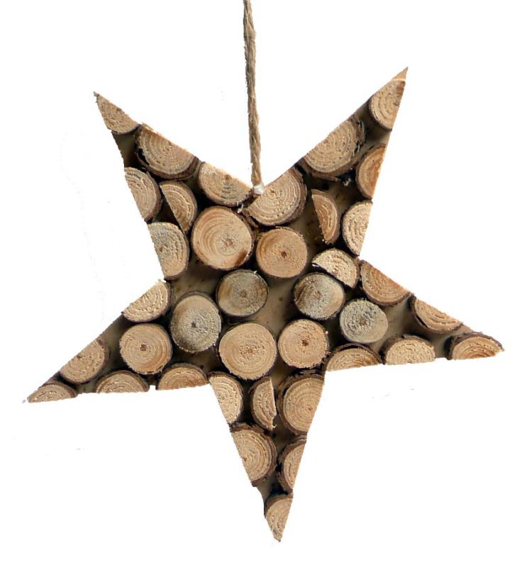 Décoration étoile en bois
