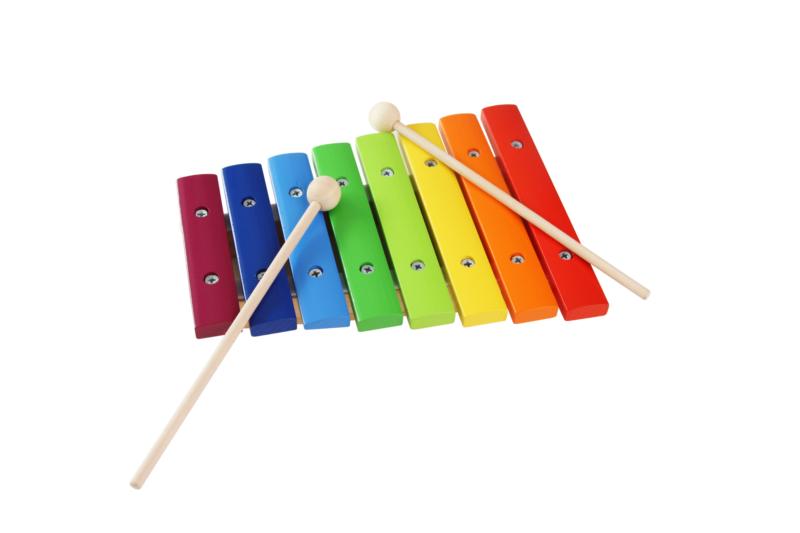 Xylophone en bois coloré - 31x23 cm