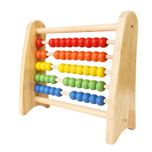 Abaco Didattico in Legno d'Acero Colorato della Val Gardena, 22 cm