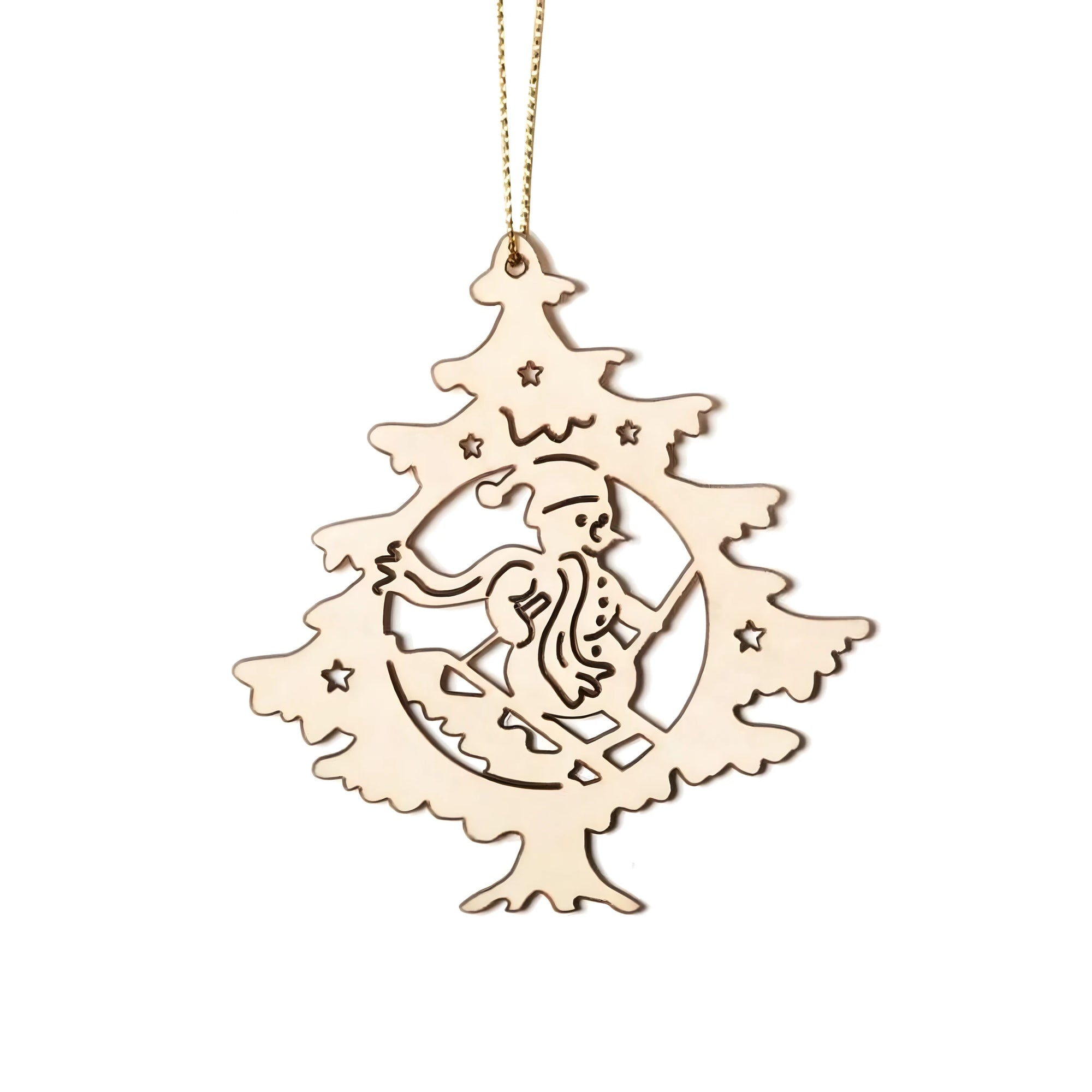 Árbol de Navidad con muñeco de nieve