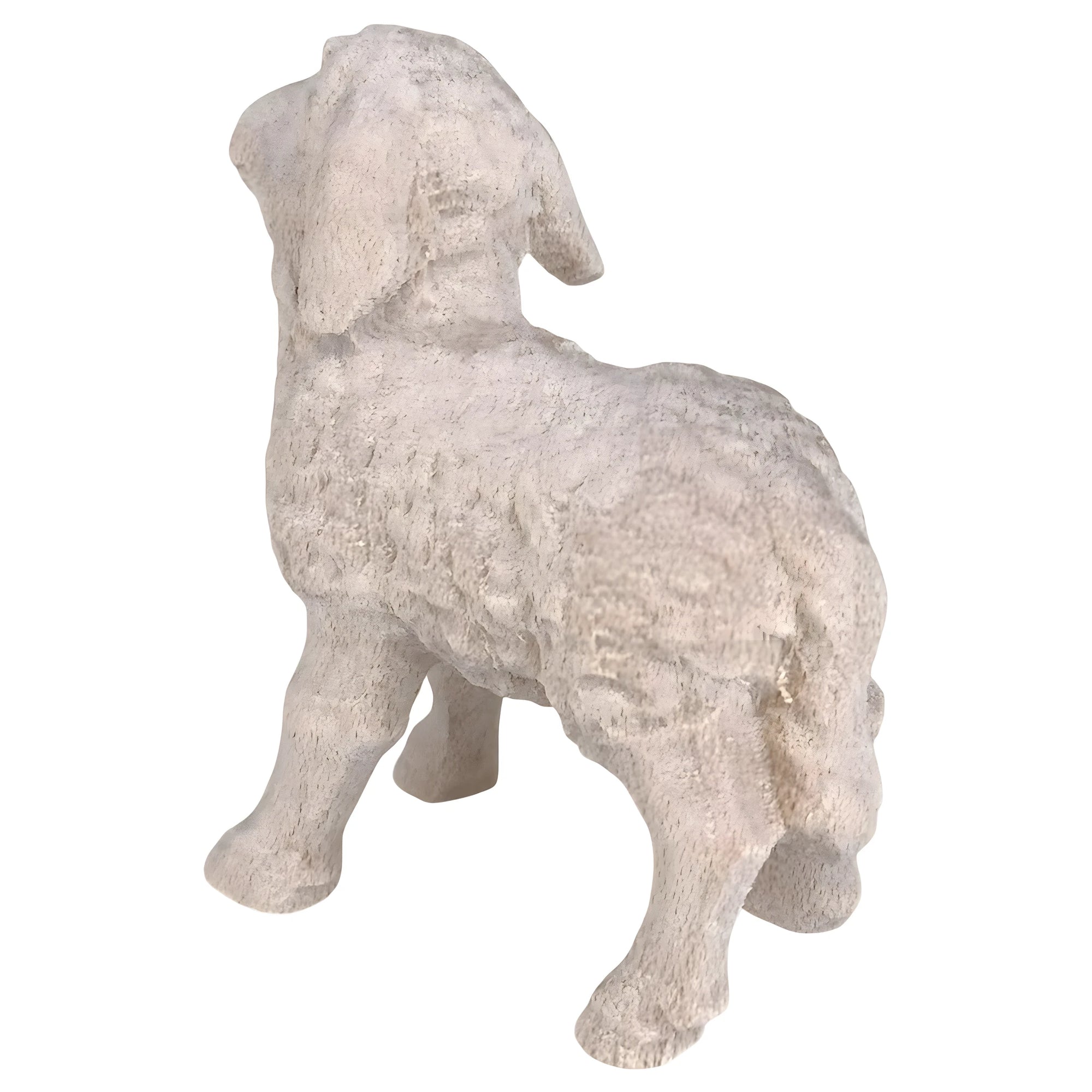 Agneau en Bois Sculpté d'Érable - Figurine Artisanale Val Gardena