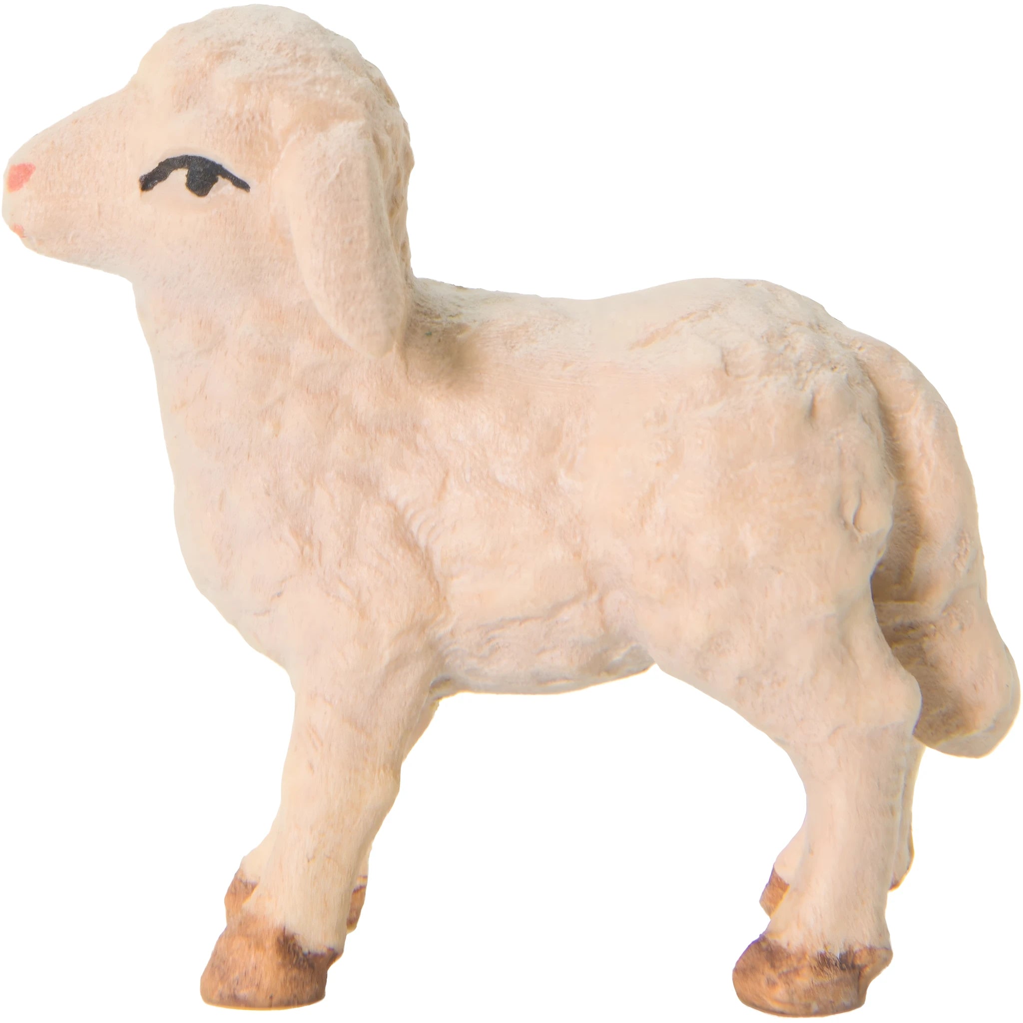 Agnello per Presepe Scolpito a Mano in Legno della Val Gardena – Dolfi