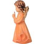 Maple Wood Crafted Angel with Candle, Val Gardena Carving