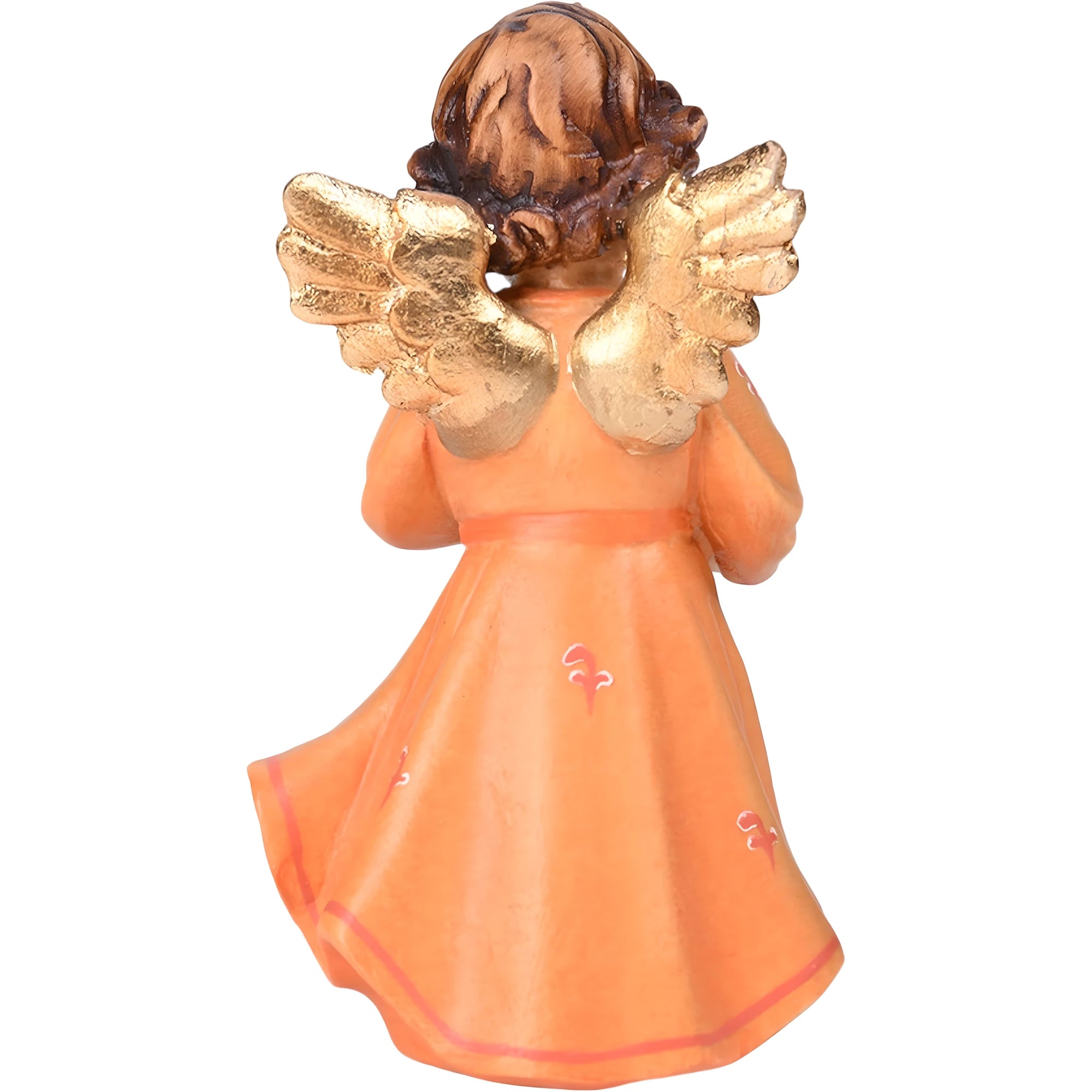 Maple Wood Crafted Angel with Candle, Val Gardena Carving