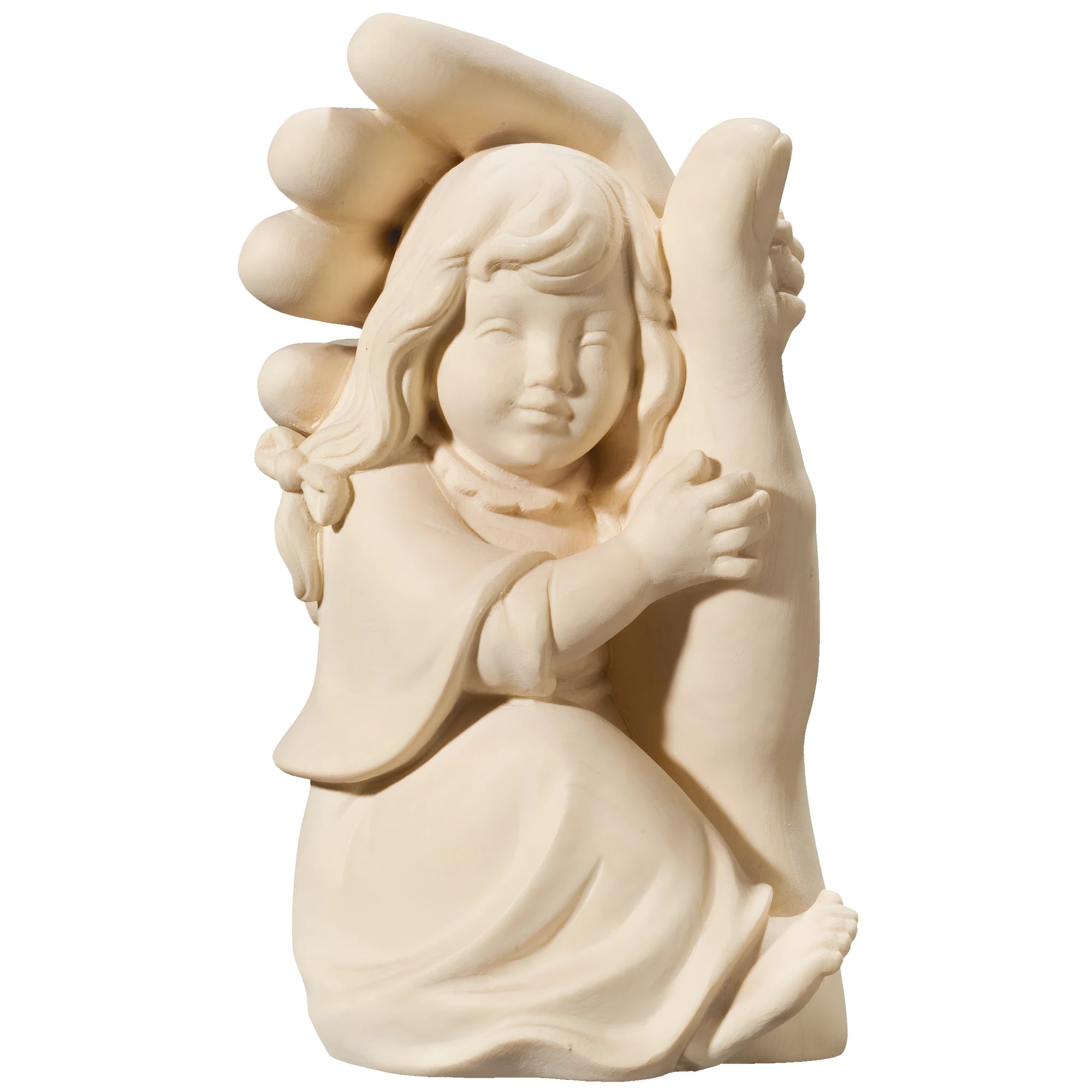 Guardian Angel Protects Baby – Val Gardena Wood Carving