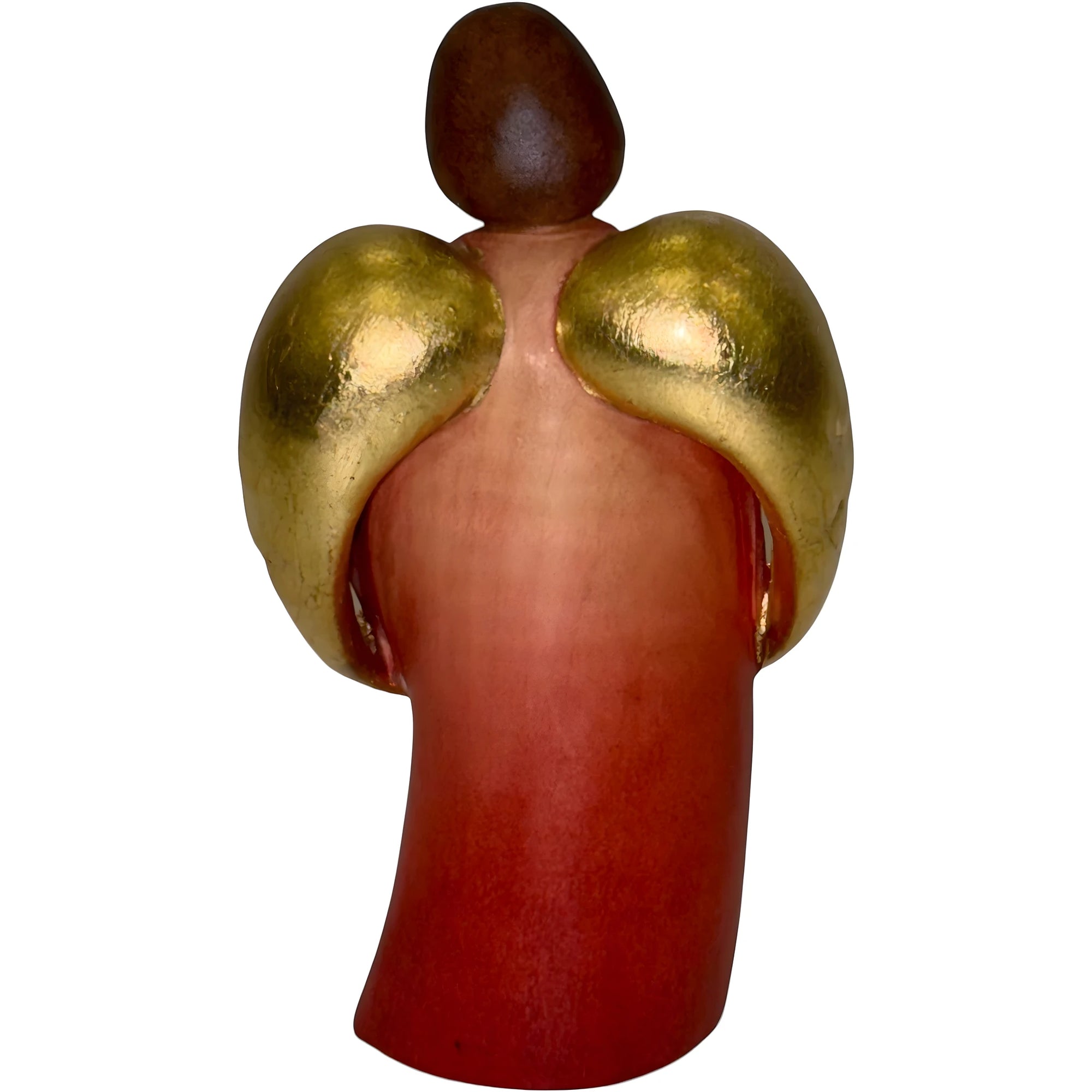 Guardian Angel Cradling Baby in Maple Wood from Val Gardena