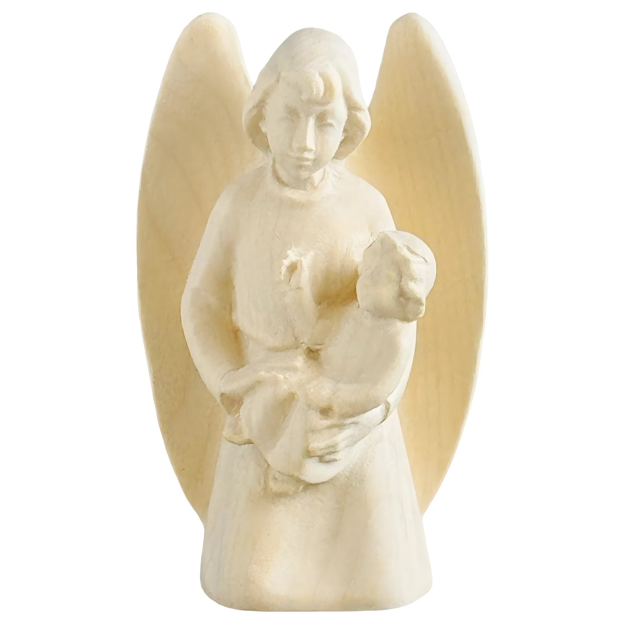 Guardian Angel with Child Hand-carved in Maple Wood