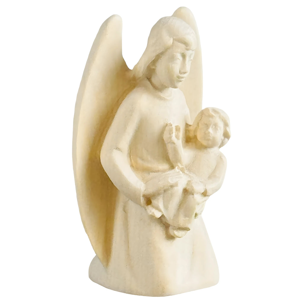 Guardian Angel with Child Hand-carved in Maple Wood