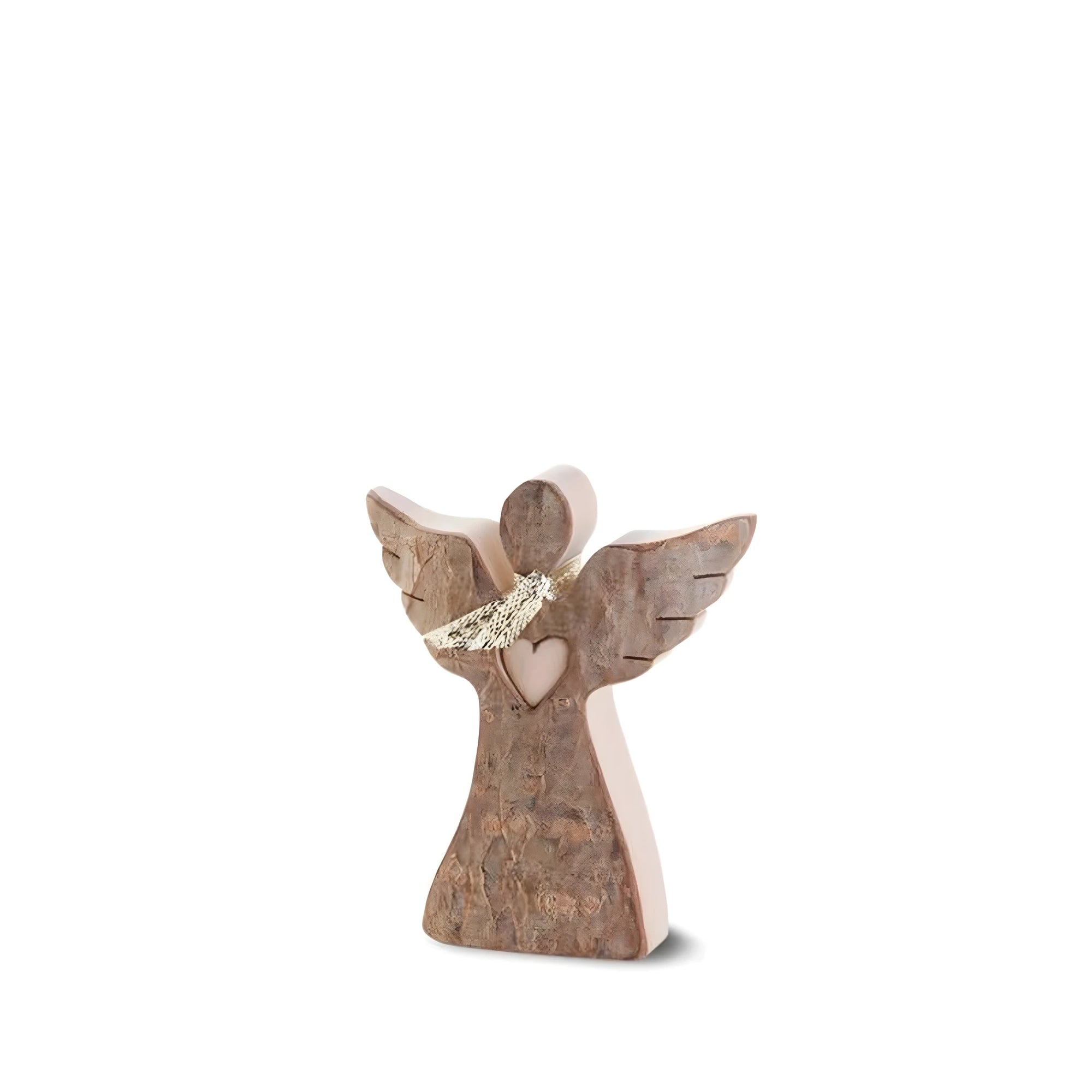 Angelo Custode con Cuore - Artigianato in Legno di Pino