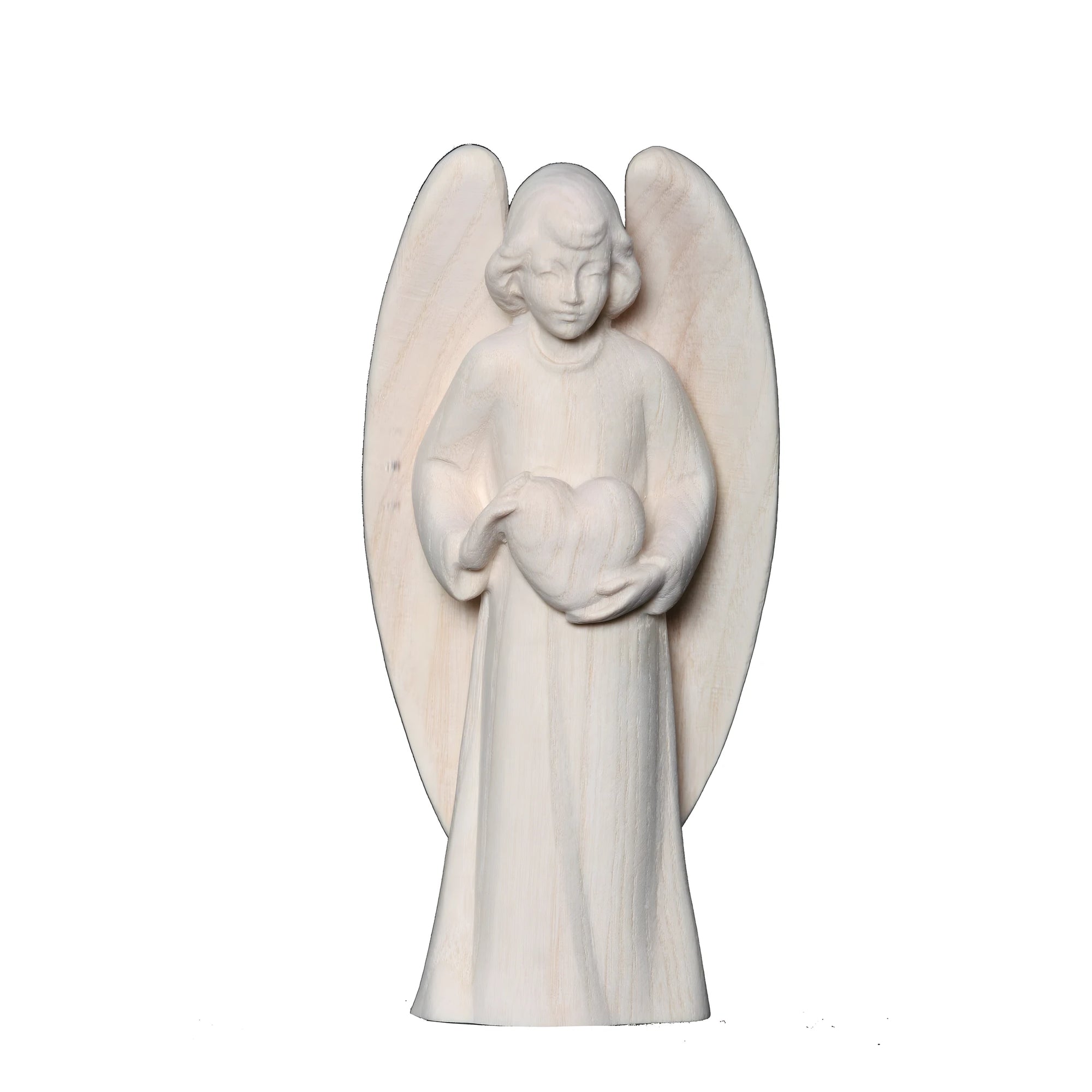 Guardian Angel with Maple Wood Heart, Val Gardena Craftsmanship