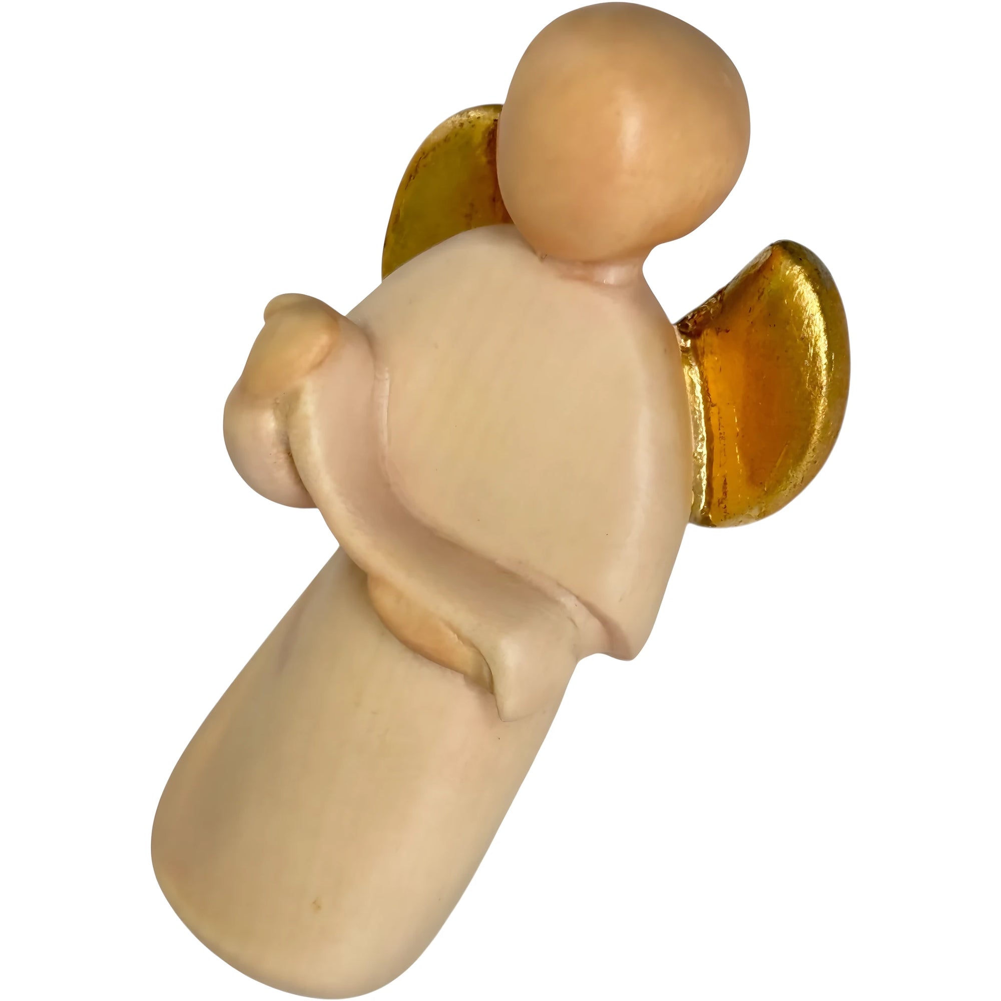 Angelo Gloria Stilizzato in Legno d'Acero della Val Gardena da Appendere