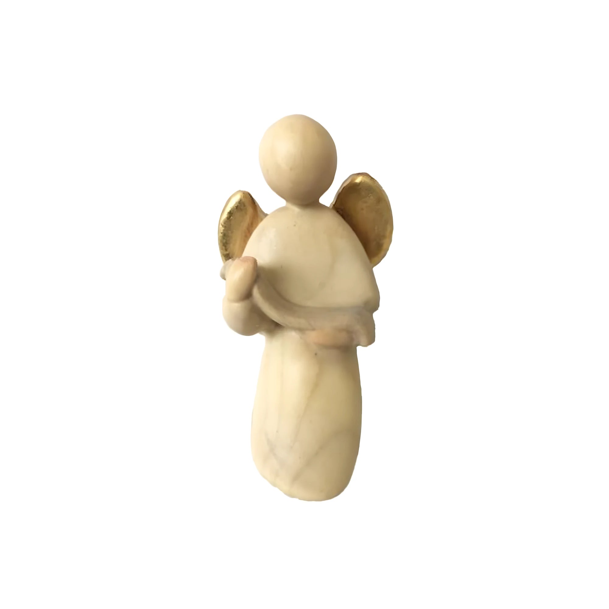 Angelo Gloria Stilizzato in Legno d'Acero della Val Gardena da Appendere