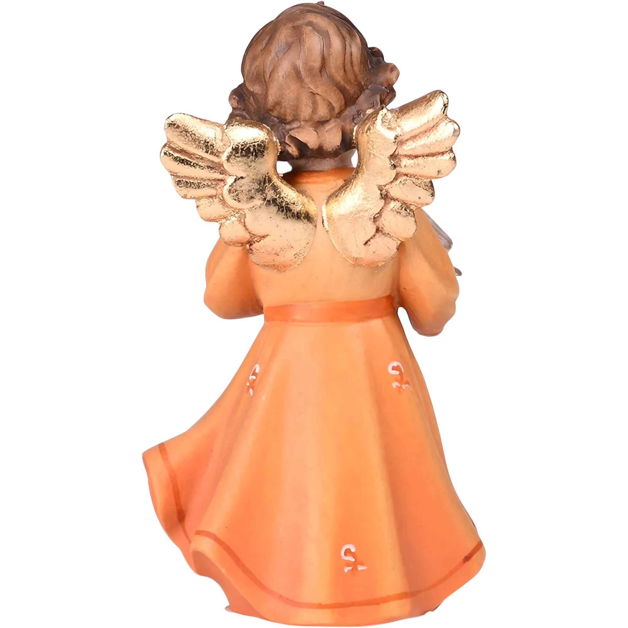 Praying Angel in Hand-Painted Maple Wood - Val Gardena