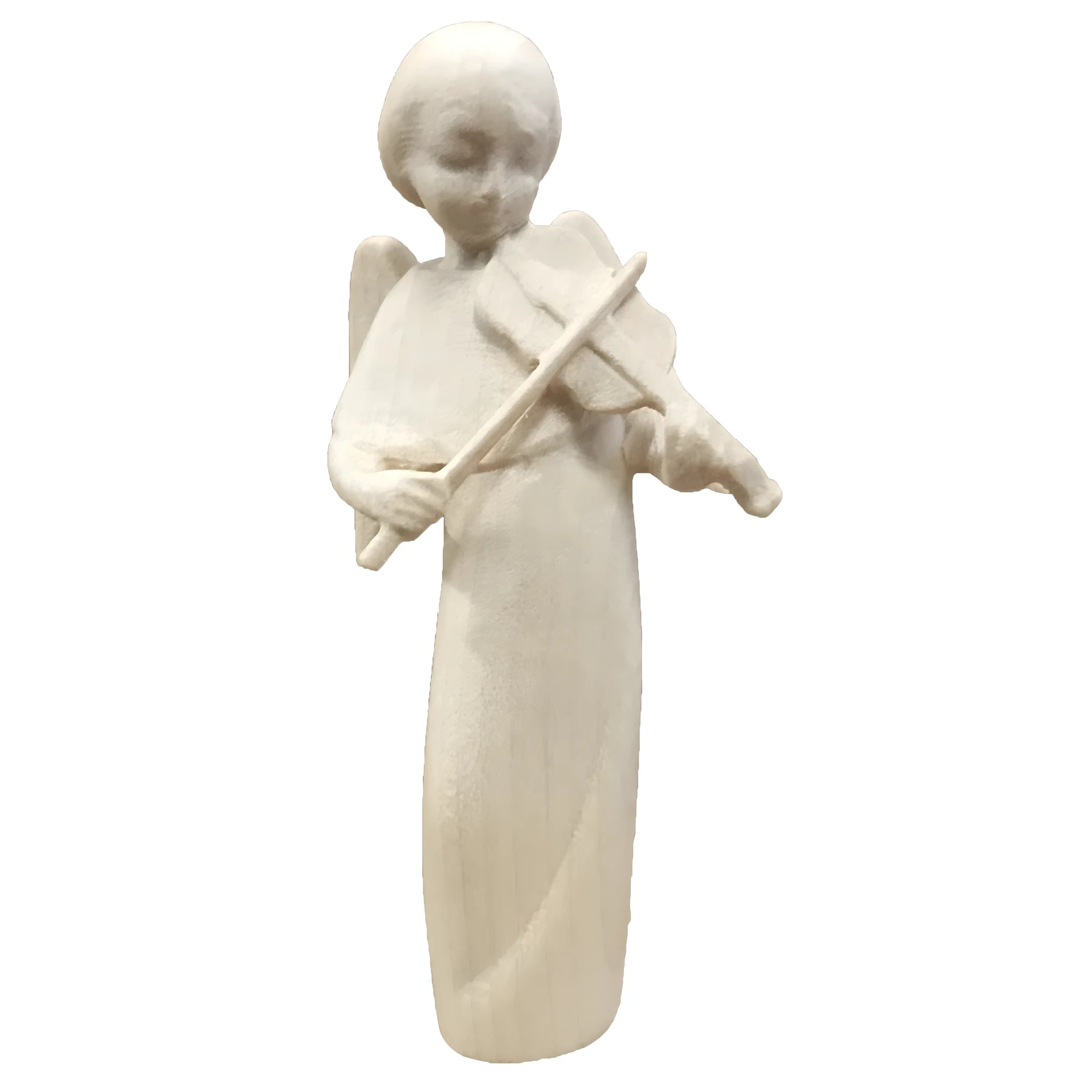 Angelo Stilizzato in Legno d'Acero con Violino | Scultura Val Gardena